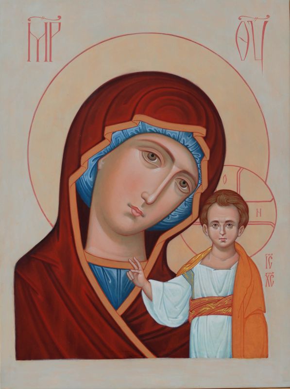 Казанська рукописна ікона Богородиці