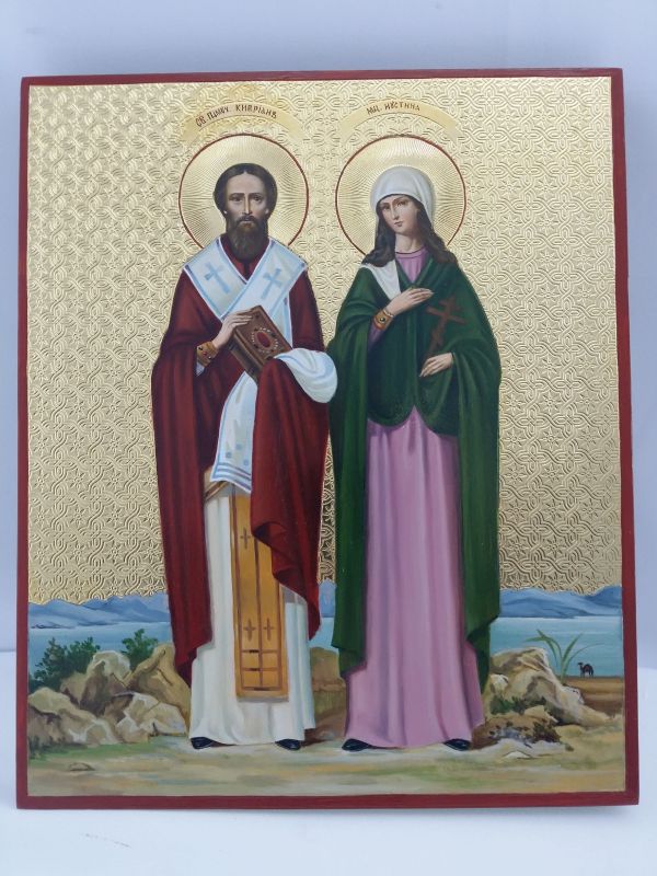 Saints Cypian and Justina pictorial icon