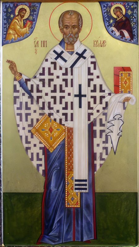 Рукописная мерная икона Св. Николая